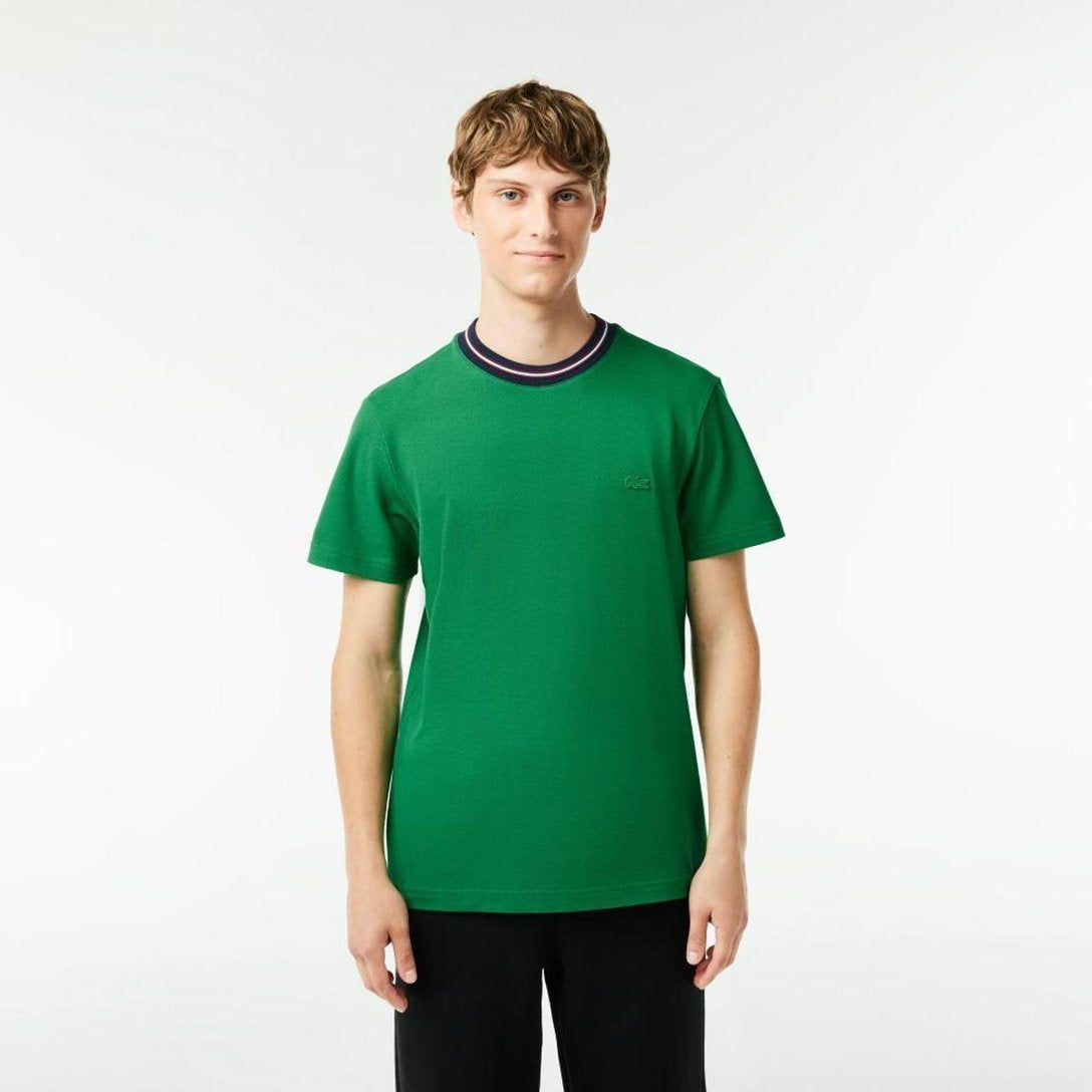 Lacoste Men's Stripe Collar Green