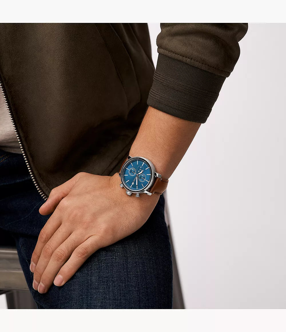 FOSSIL RHETT BROWN LITEHIDE LEATHE