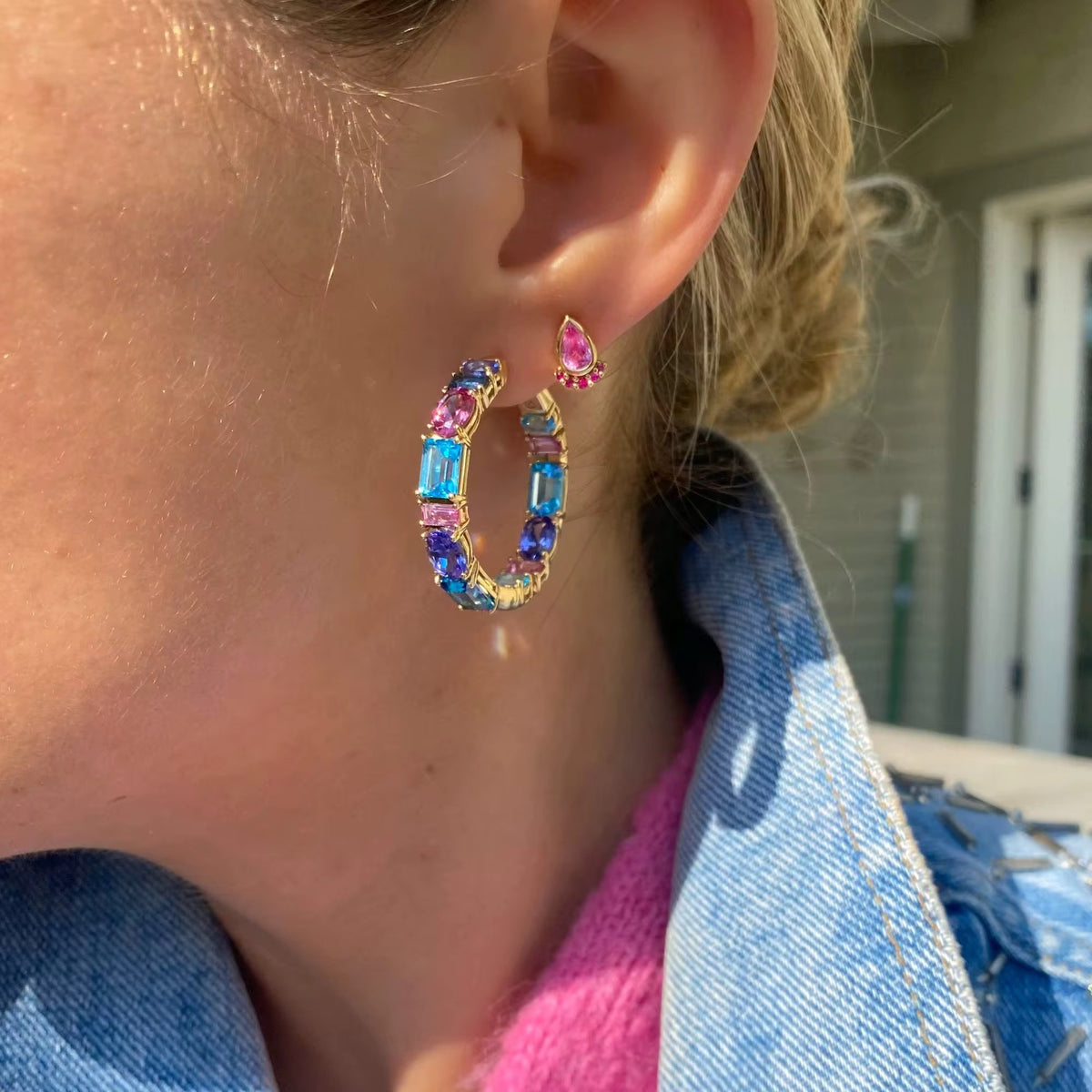 Gold Eternity Hoops