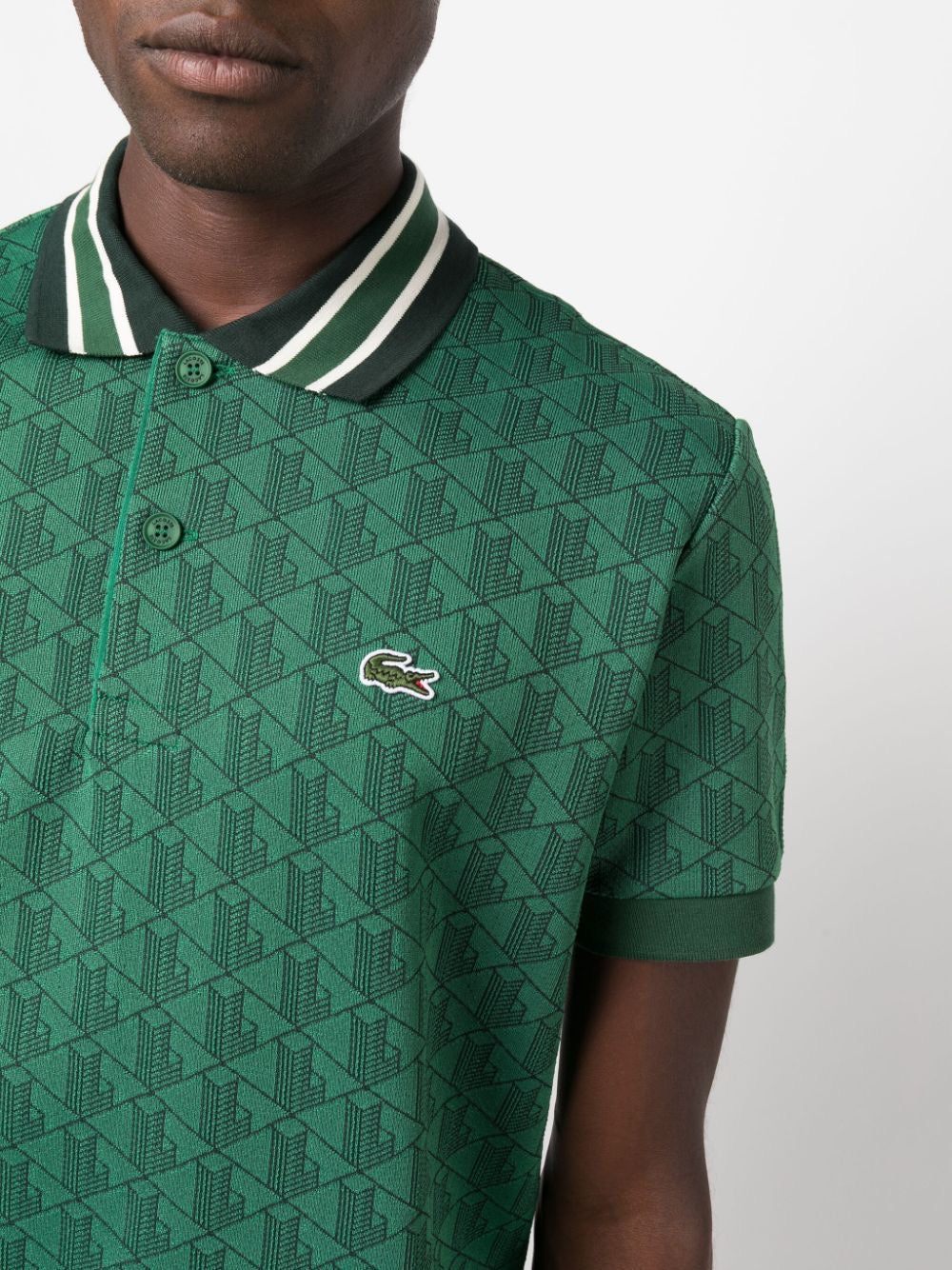 Lacoste Green Classic Fit Contrast Collar
Monogram Polo