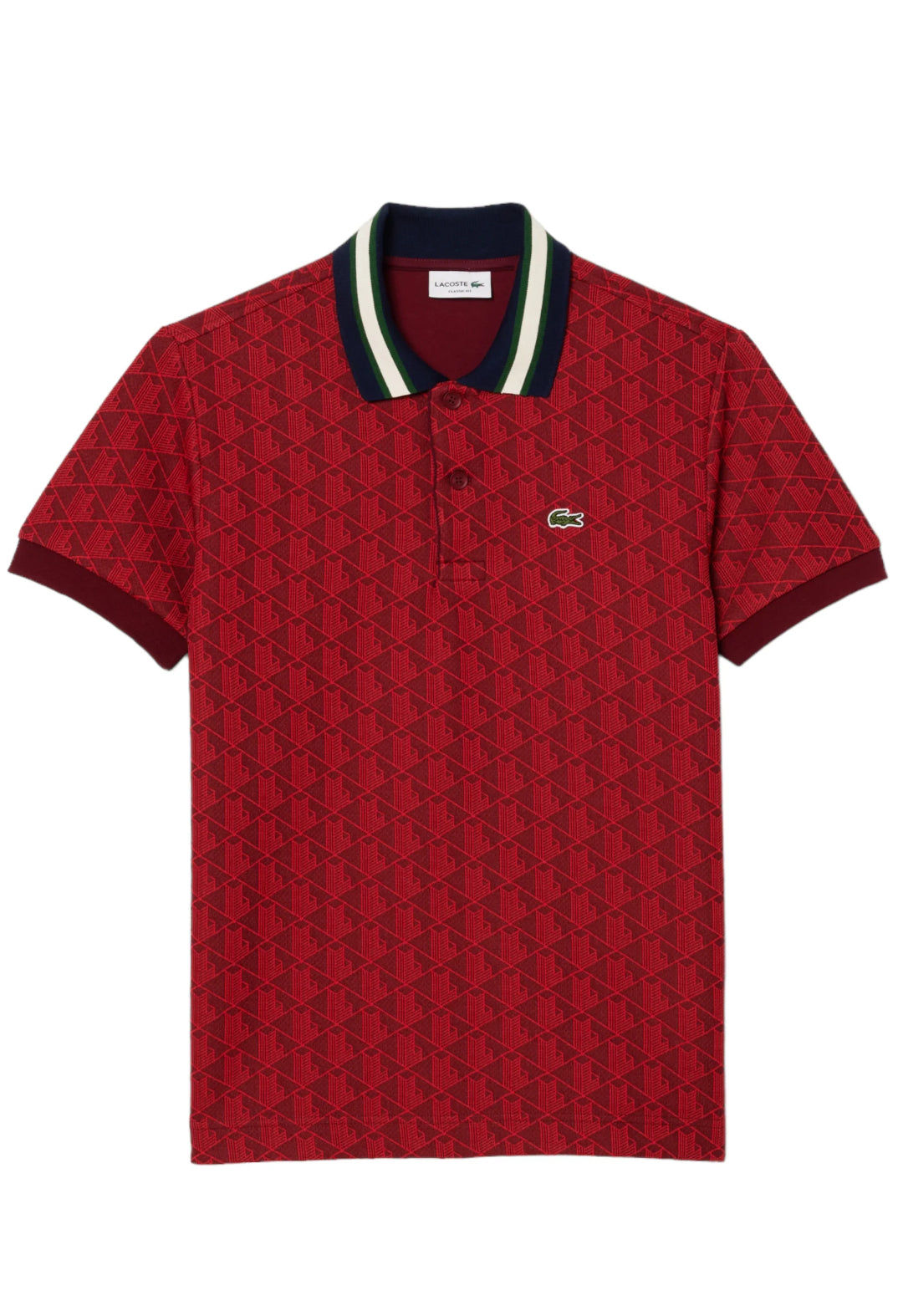 Lacoste Red Classic Fit Contrast Collar
Monogram Polo