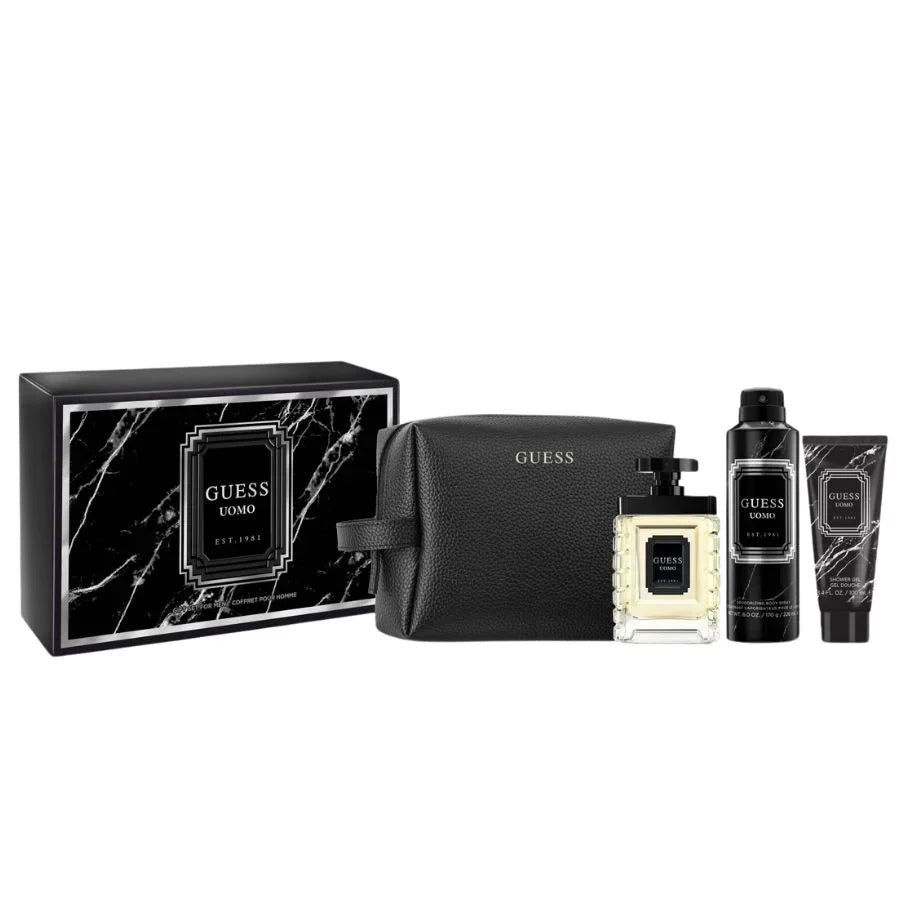 GUESS UOMO SET 4p 3.4oz GIFT SET EDT (H)