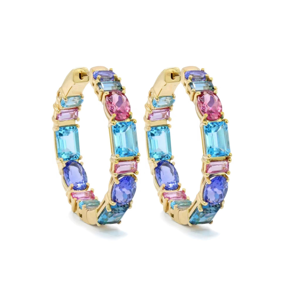 Gold Eternity Hoops