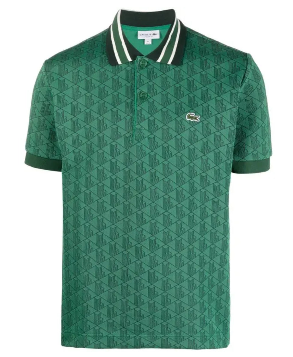 Lacoste Green Classic Fit Contrast Collar
Monogram Polo