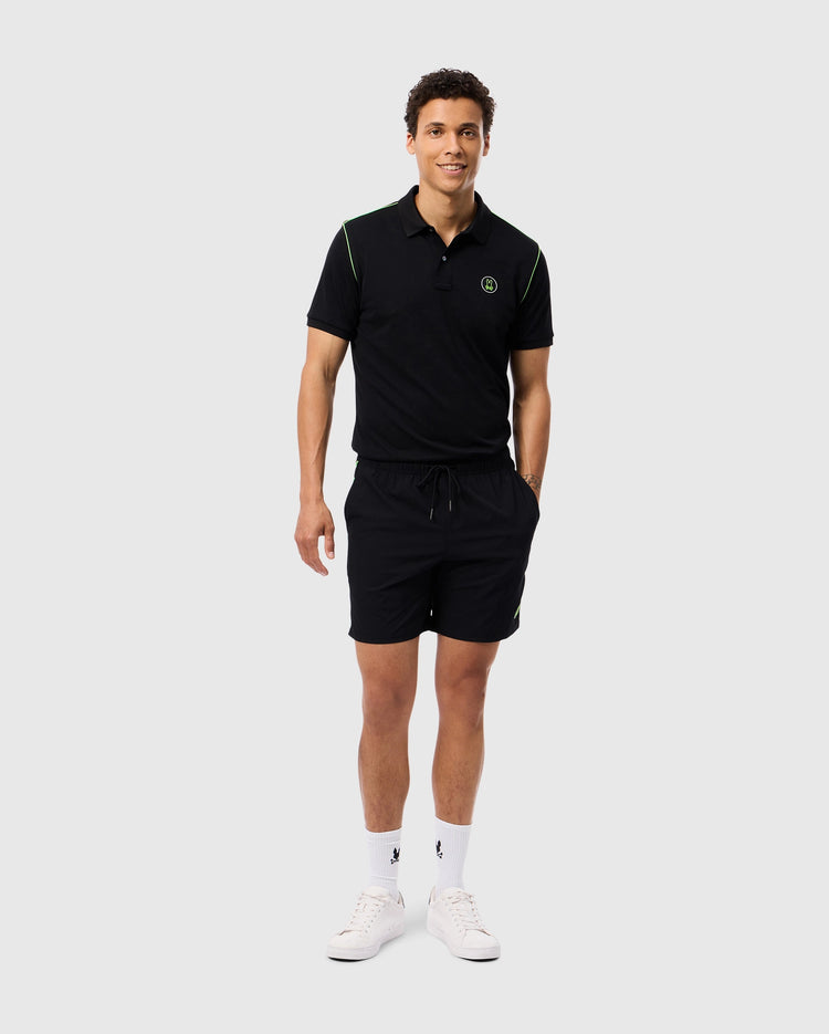 Psycho Mens Webster Sport Polo Black