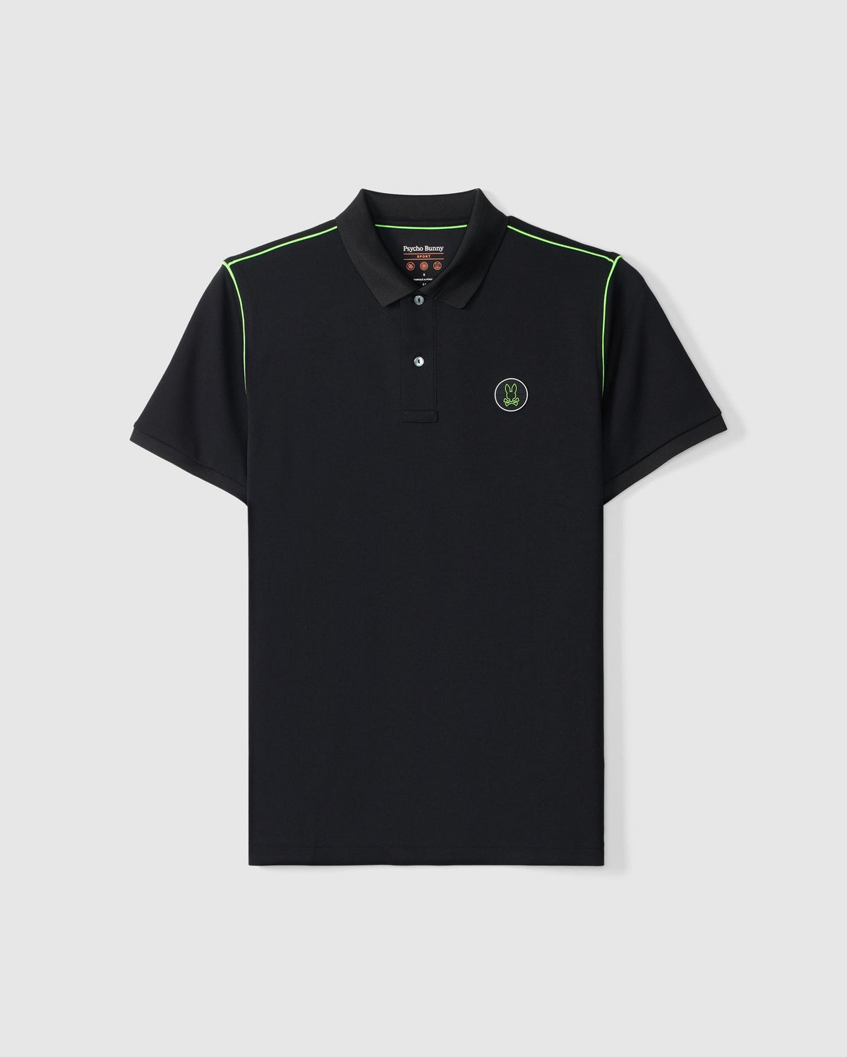 Psycho Mens Webster Sport Polo Black