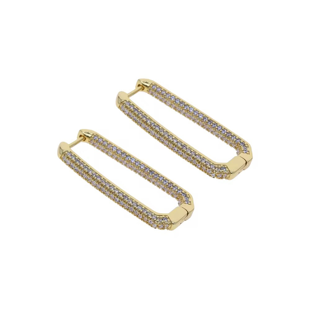 Sophia Gold Diamond Hoops