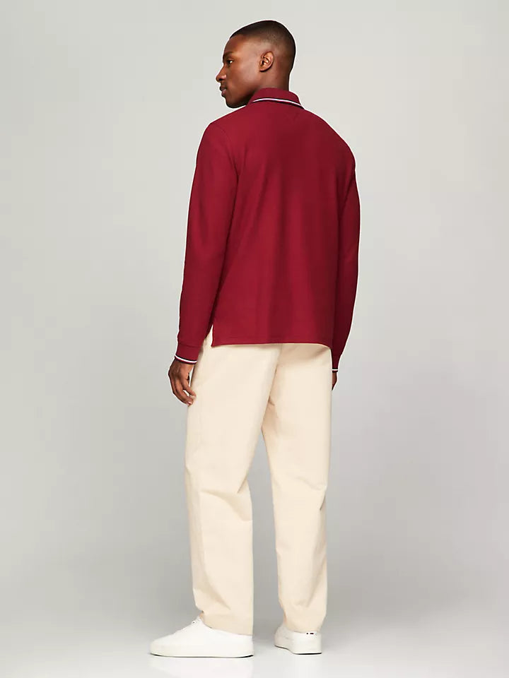 Long-Sleeve Tommy Wicking Polo Red