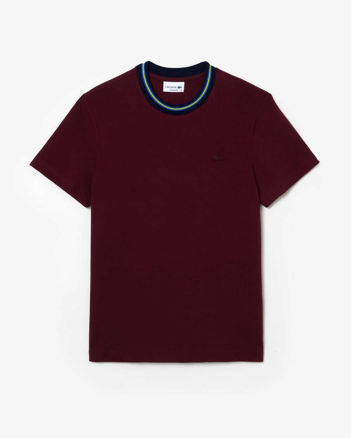 Lacoste Men's Stripe Collar Red