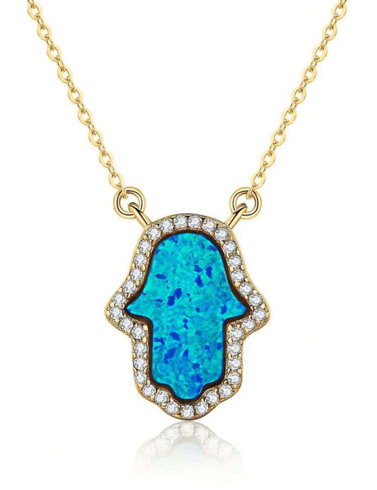 HAMSA HAND ÓPALO S925