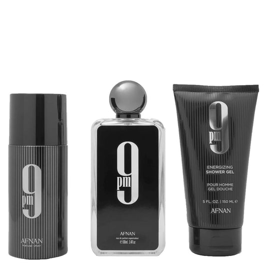 AFNAN 9PM BLACK SET 3p 3.4oz