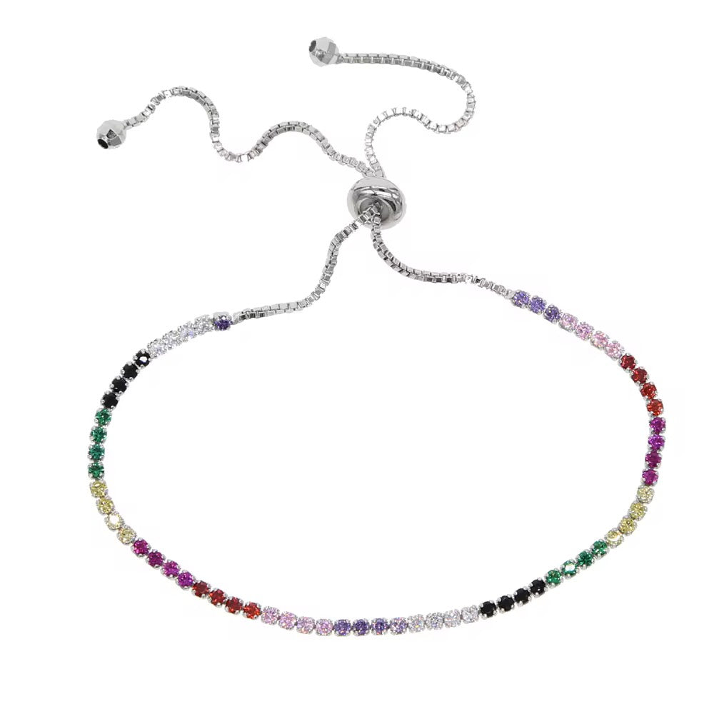 Silver Holiday Ties Bracelet