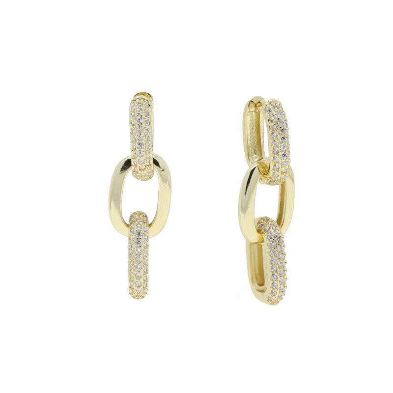 For Ever Gold Chain Earrings