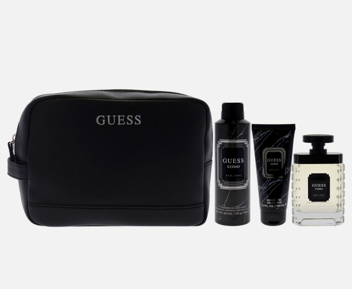 GUESS UOMO SET 4p 3.4oz GIFT SET EDT (H)