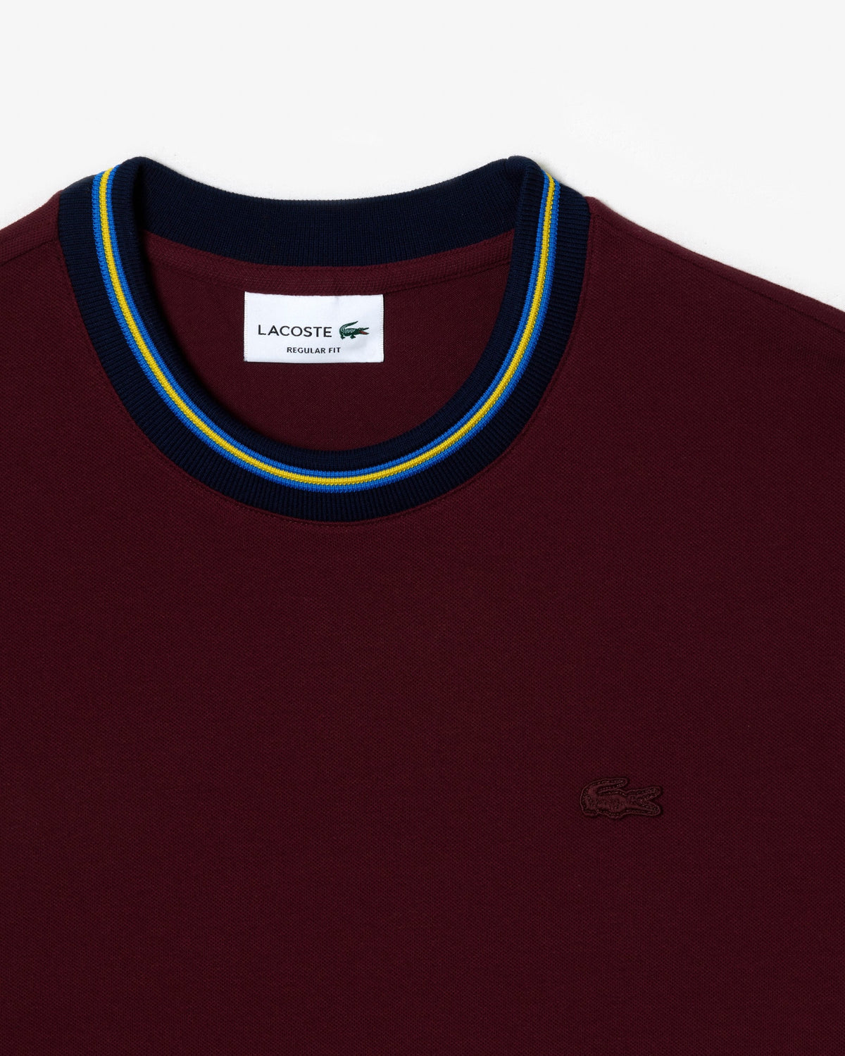 Lacoste Men's Stripe Collar Red