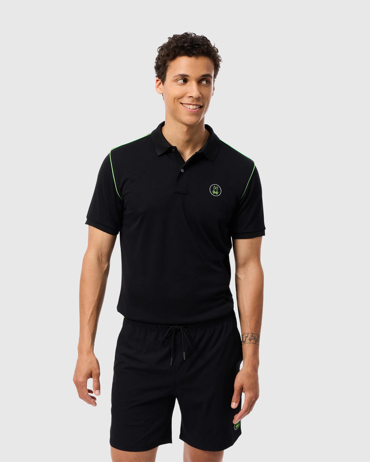 Psycho Mens Webster Sport Polo Black