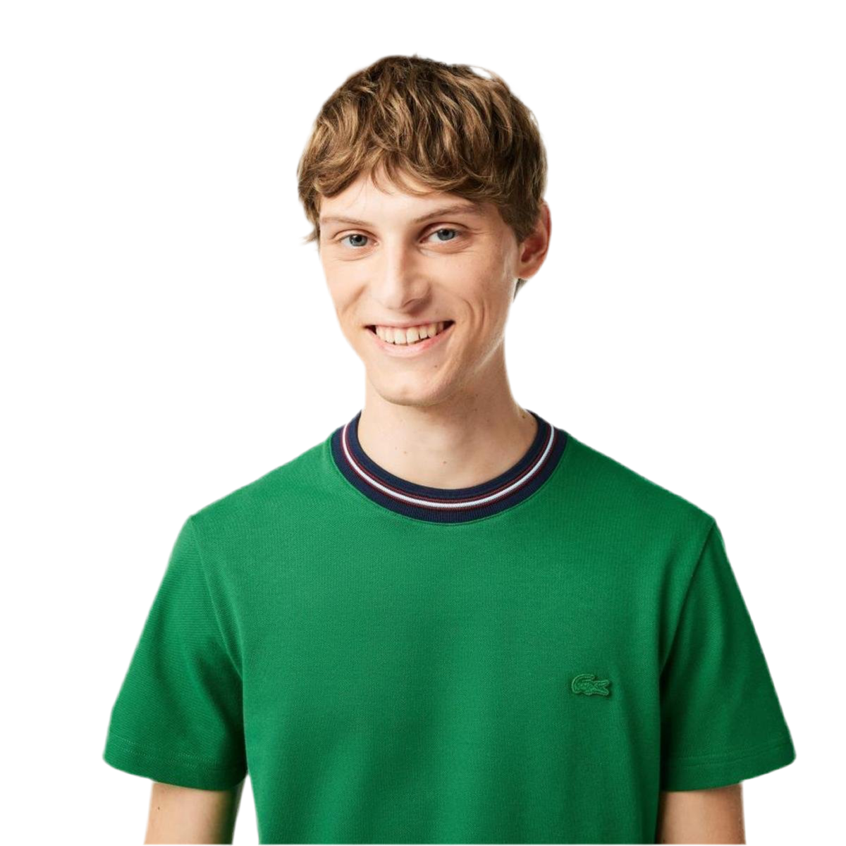 Lacoste Men's Stripe Collar Green