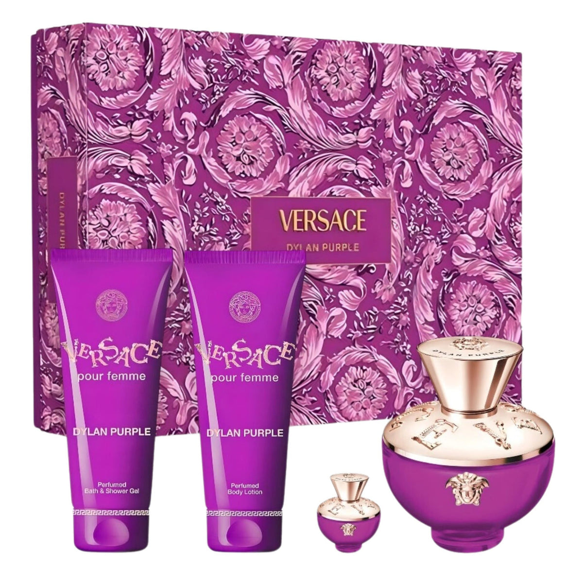 Versace Dylan Purple 4-Piece Set 3.4oz EDP Spray (M)