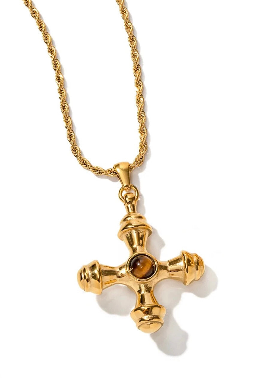AGATA TIGER EYE NECKLACE