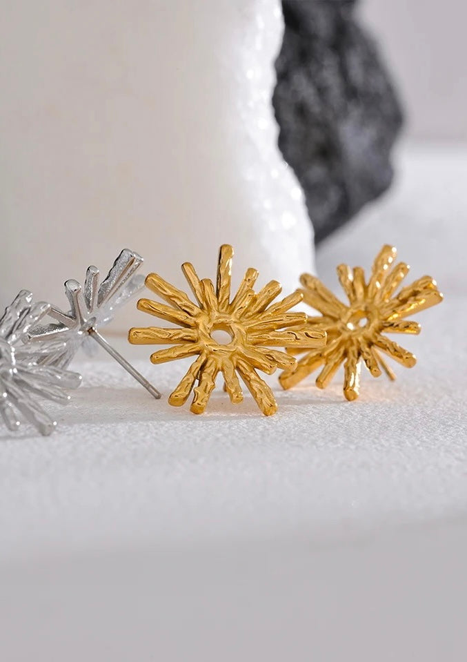 SILVER CROWN EARRINGS